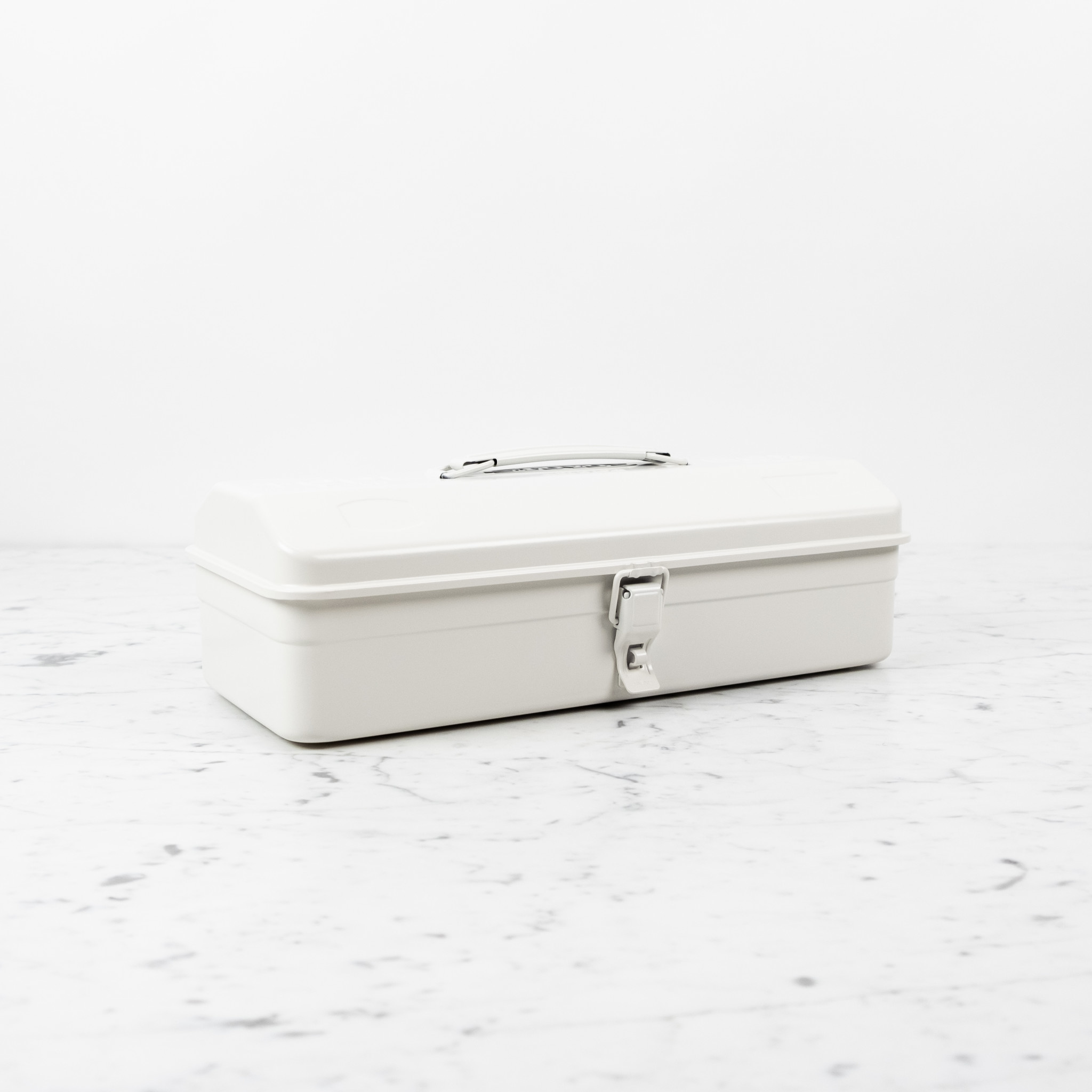 Toyo Japanese Steel Tool Box with Latch - Style Y-350 - White - 14"