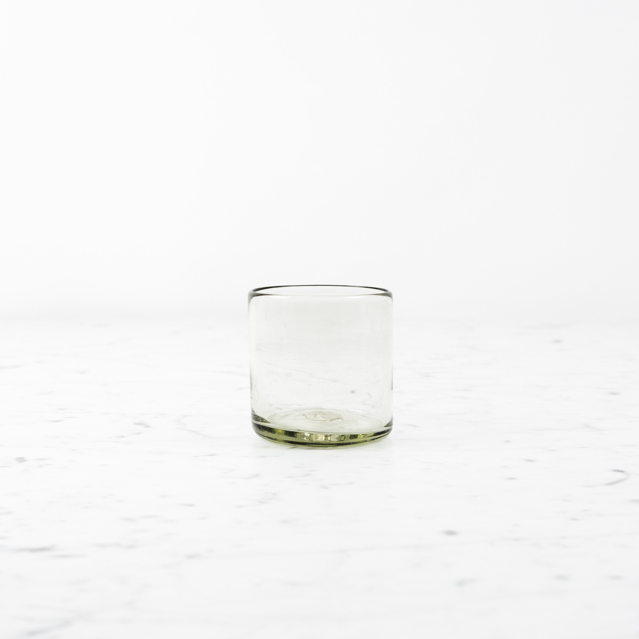 Handblown Mexican Recycled Straight Sided Rock Glass 12oz