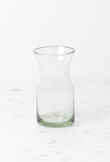 Handblown Mexican Recycled Glass Carafe - Short 16oz