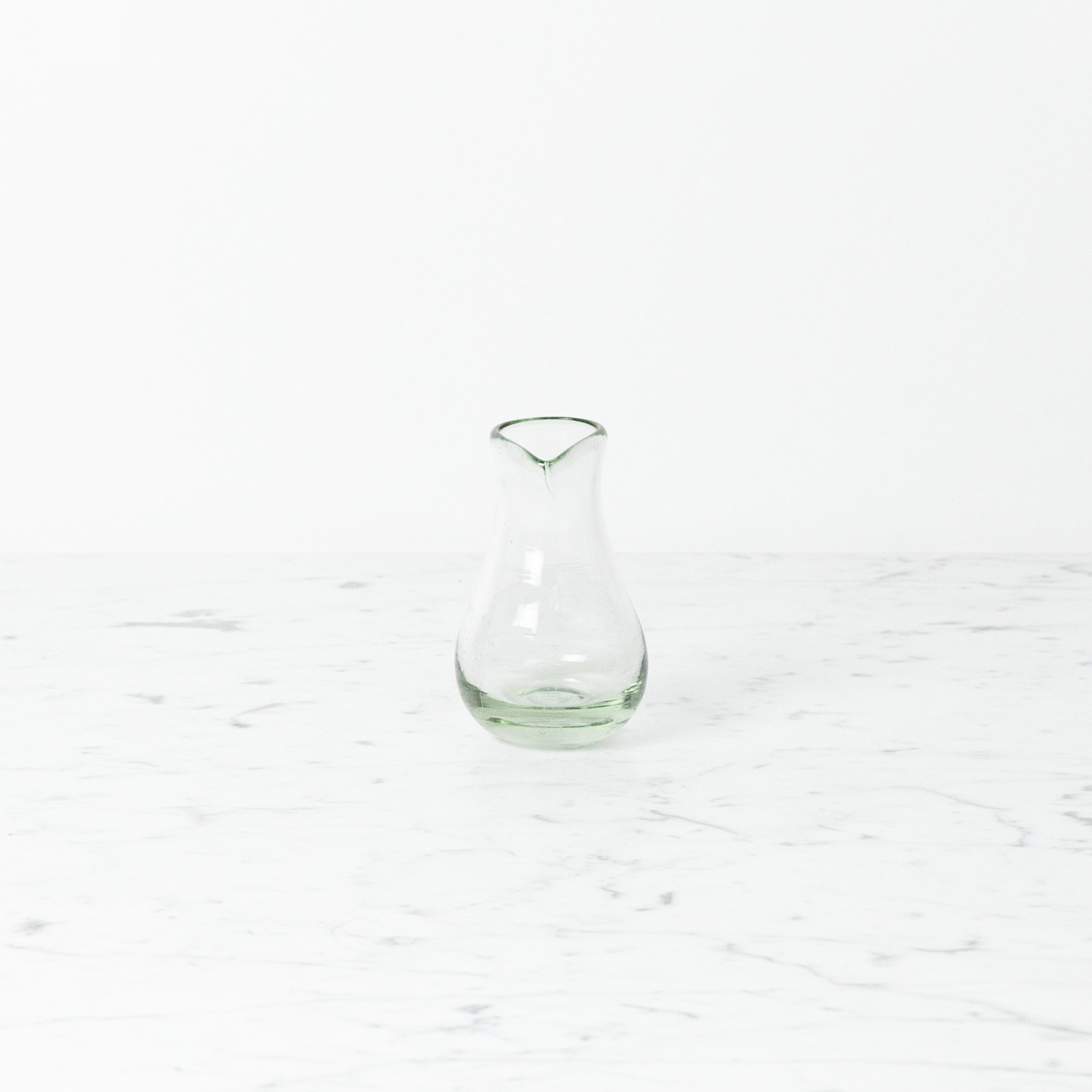 Handblown Recycled Mexican Glass Small Penguino Pitcher 4oz