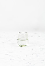 Handblown Mexican Recycled Oval Cocktail Glass Clear 4oz