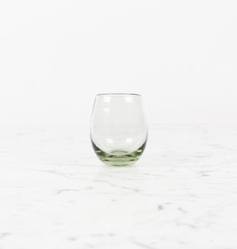 Handblown Mexican Recycled Oval Cocktail Glass Clear 4oz