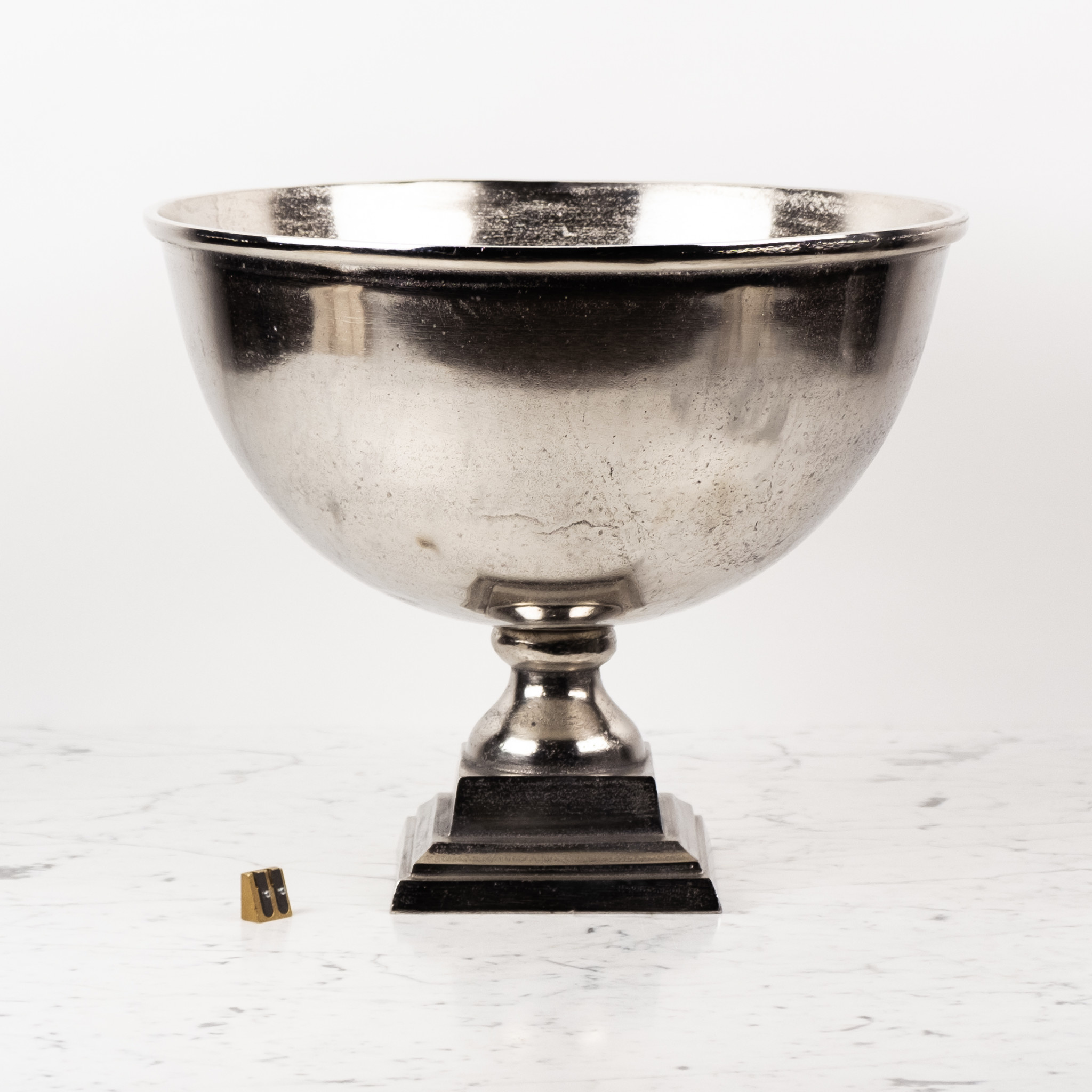 Large Nickel Champagne Bucket or Planter - Square Foot - 15 x 17"