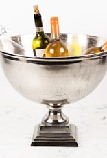 Large Nickel Champagne Bucket or Planter - Square Foot - 15 x 17"