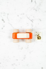 Wooden Pull Back Car - Orange