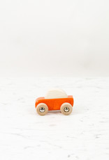 Wooden Pull Back Car - Orange