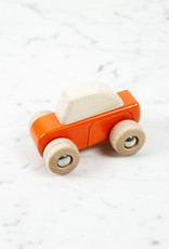 Wooden Pull Back Car - Orange