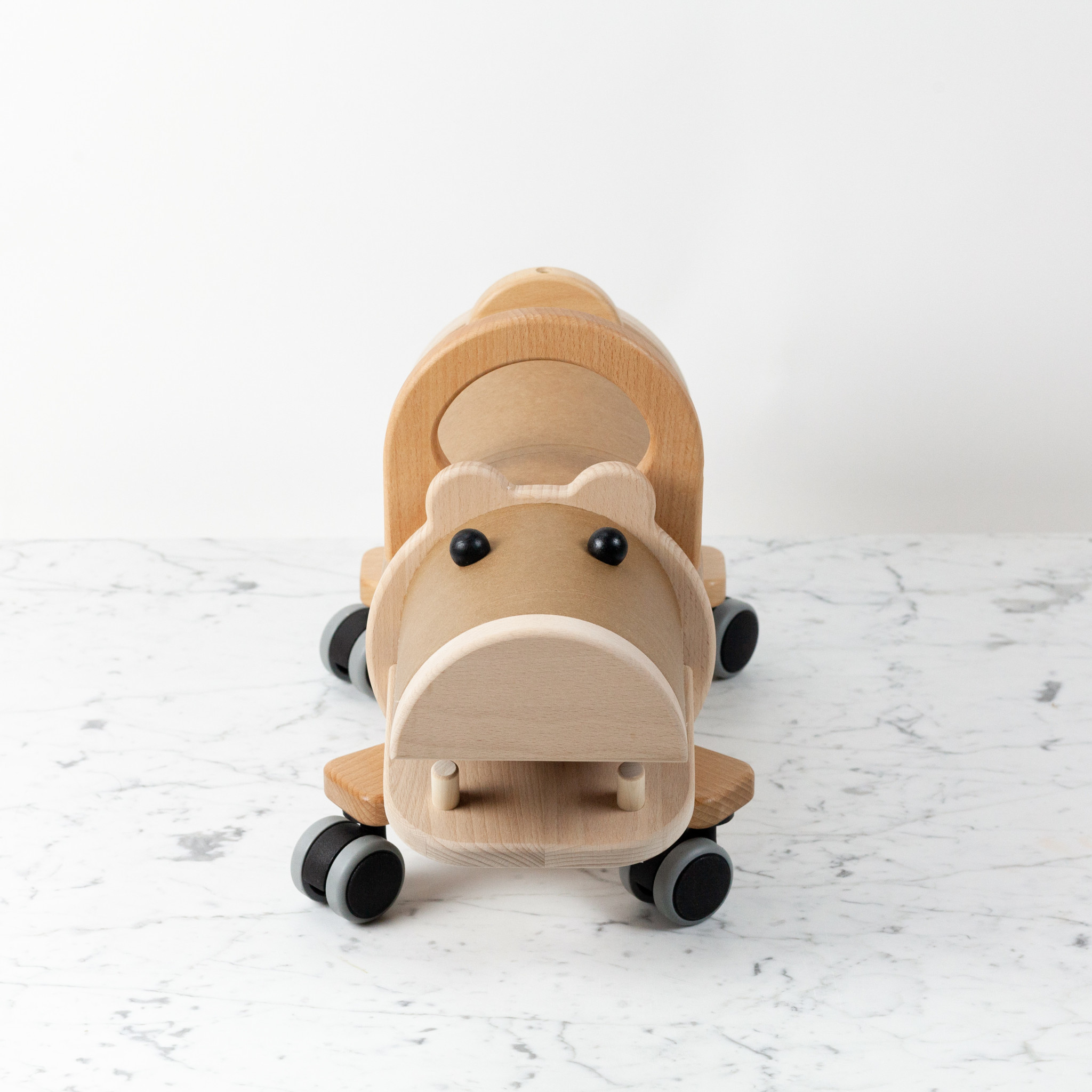 Ostheimer Toys Wooden Riding Hippo with Storage Rump