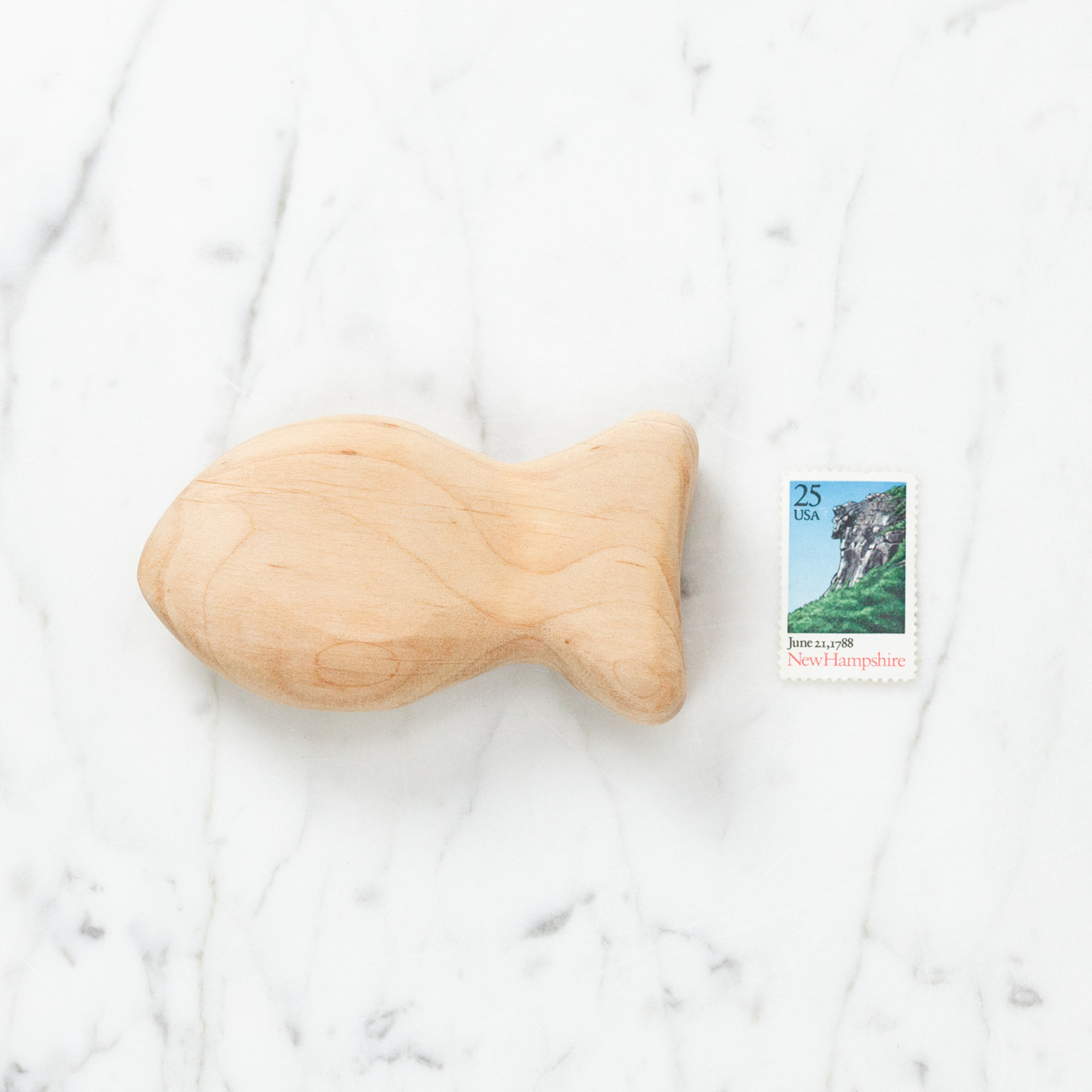 Grimm's Toys Smooth Wooden Rattle Fish