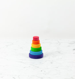 Grimm's Toys Small Rainbow Conical Tower - 4 3/4"