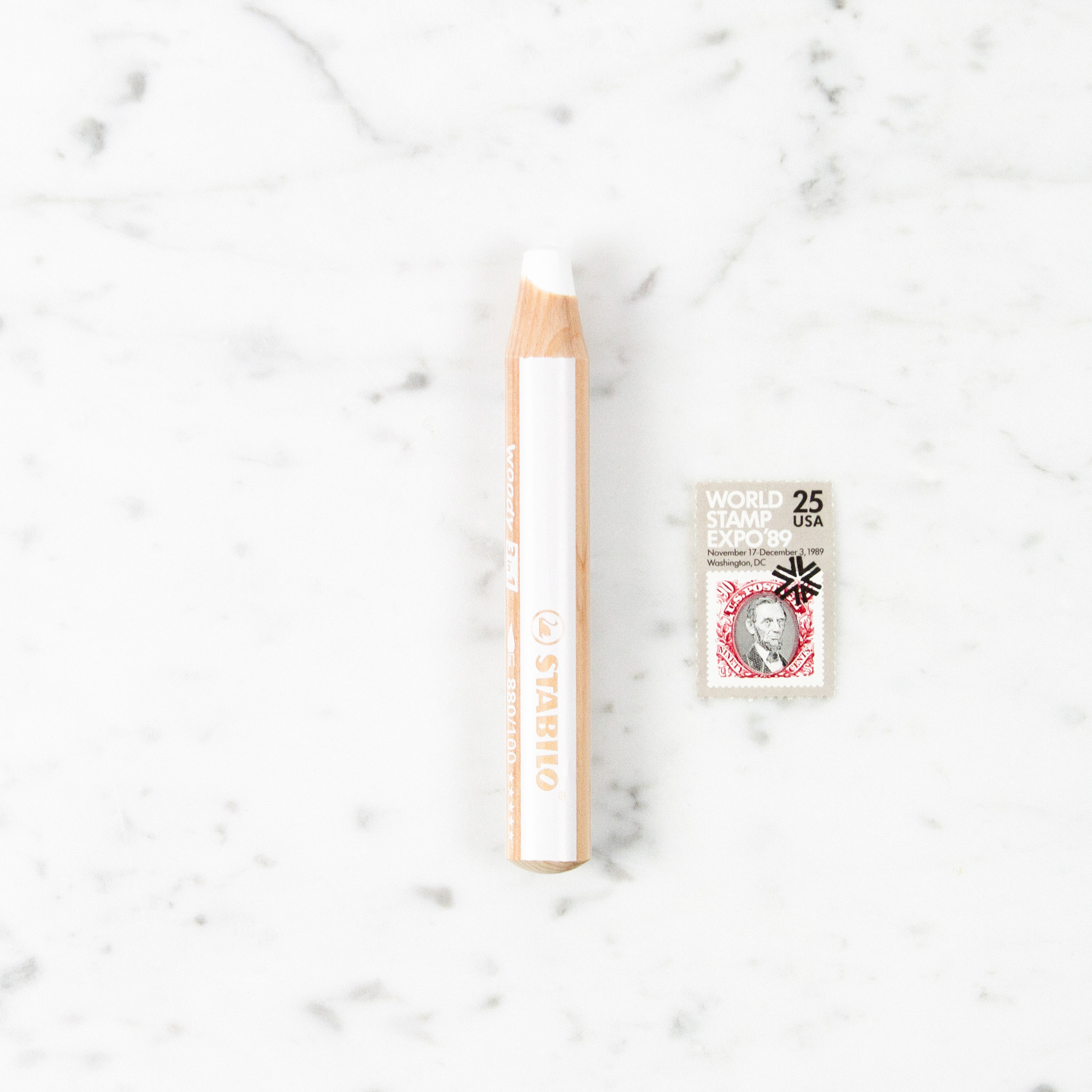Stabilo Woody 3 in 1 Pencil - White