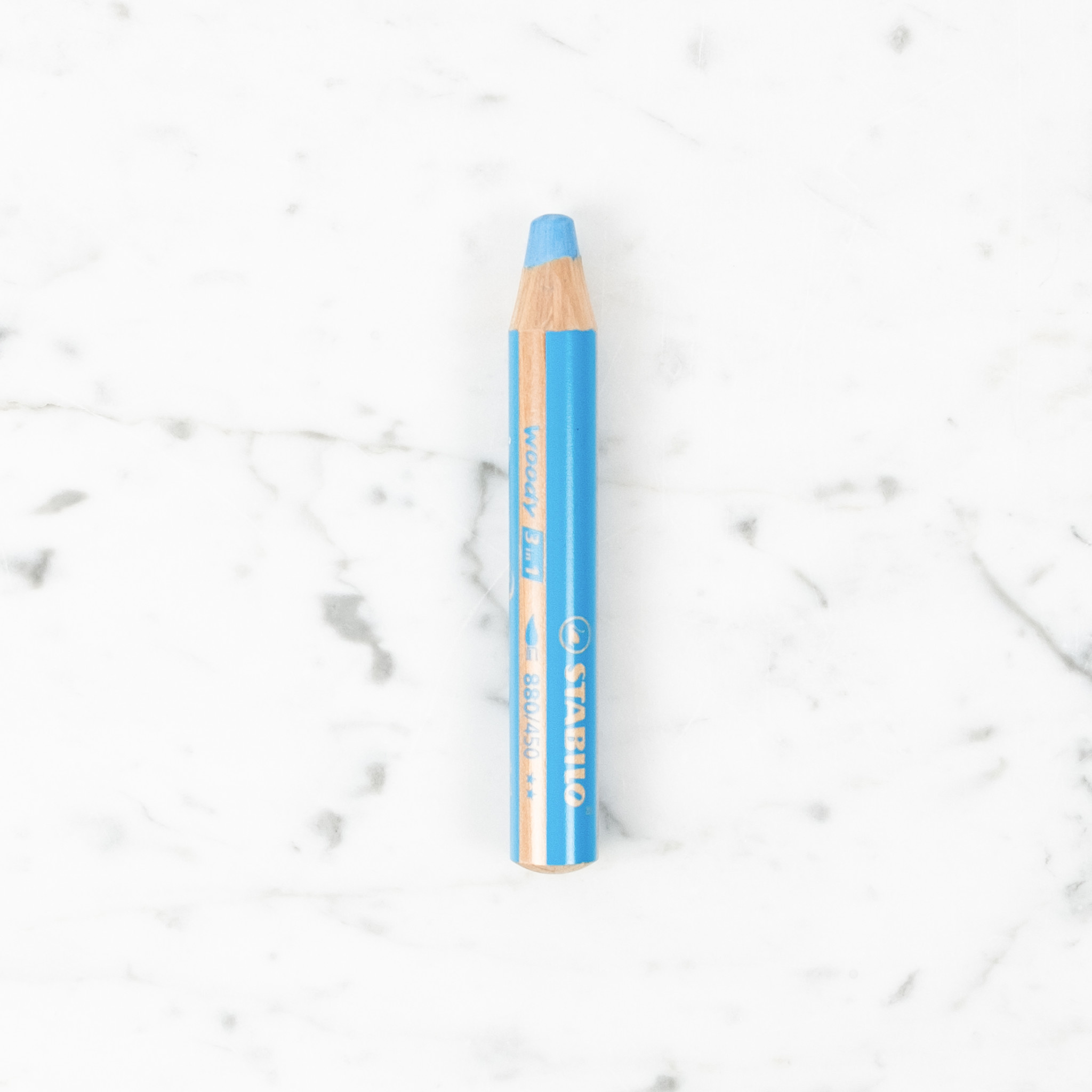 Stabilo Woody 3 in 1 Pencil - Cyan Blue #450