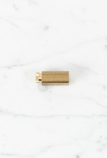 DUX Brass Adjustable Pencil Sharpener in Black Leather Case