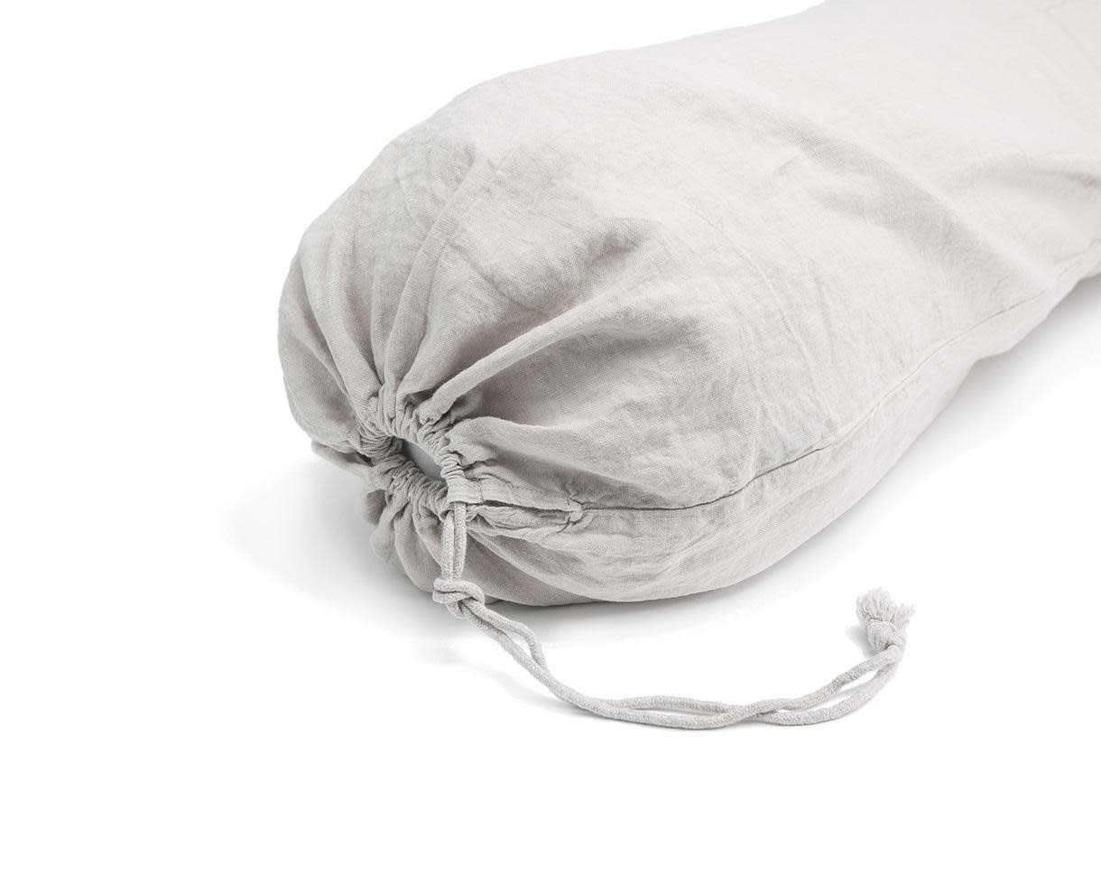 Couleur Chanvre Hemp Bolster Pillowcase - 18 x 34" - Pearl Grey