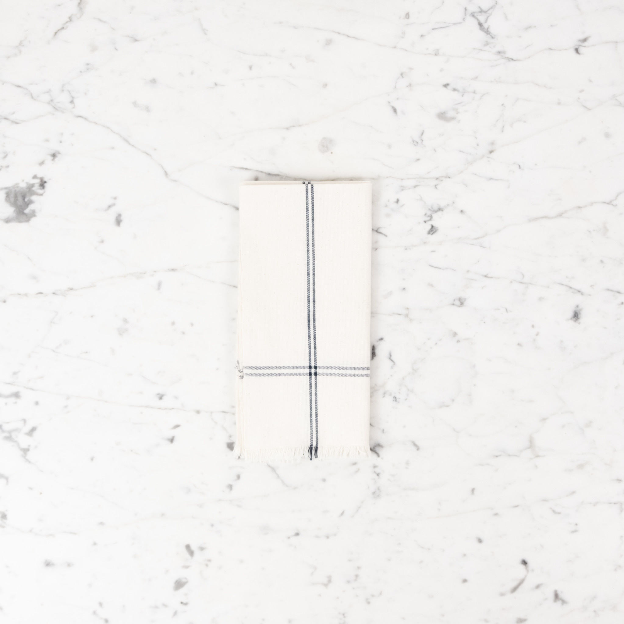 Slate Classic Bistro Stripe Square Napkin Towel 20 x 20