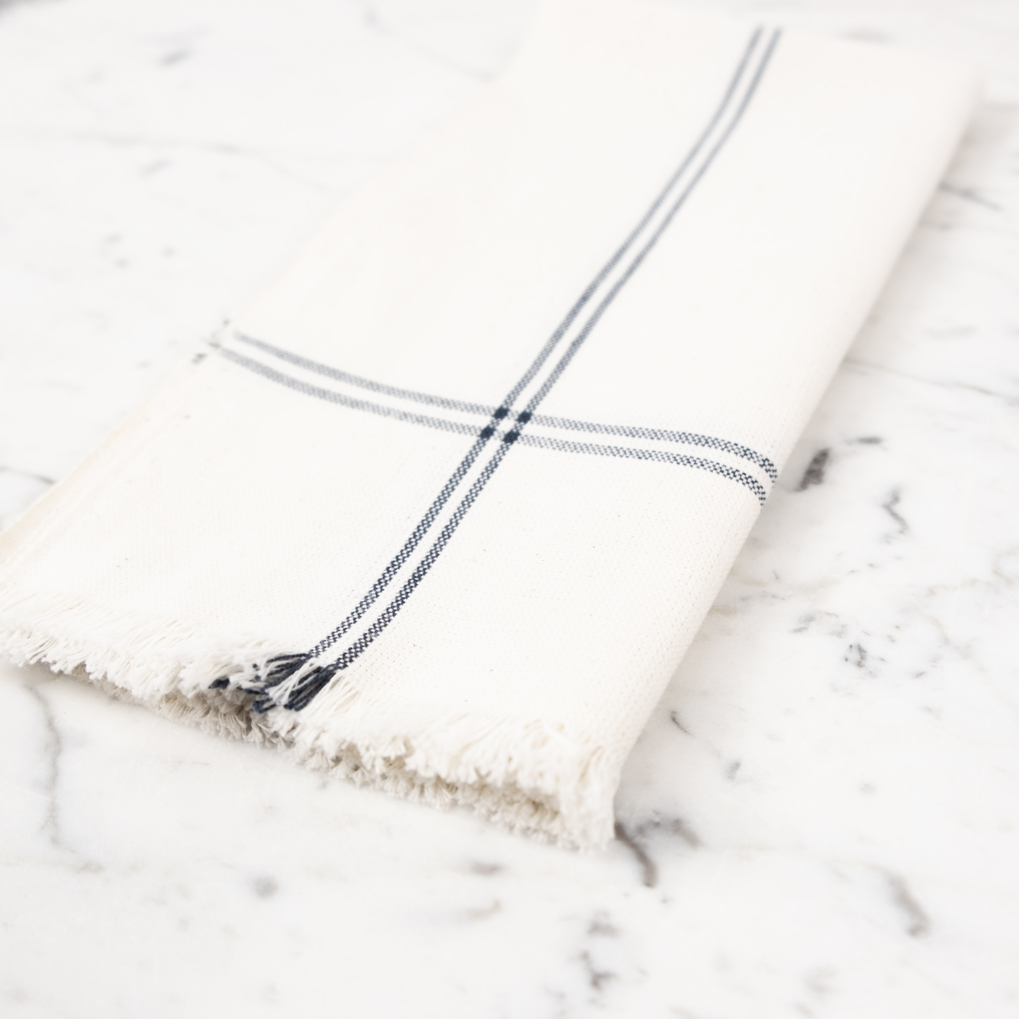 Slate Classic Bistro Stripe Square Napkin Towel 20 x 20