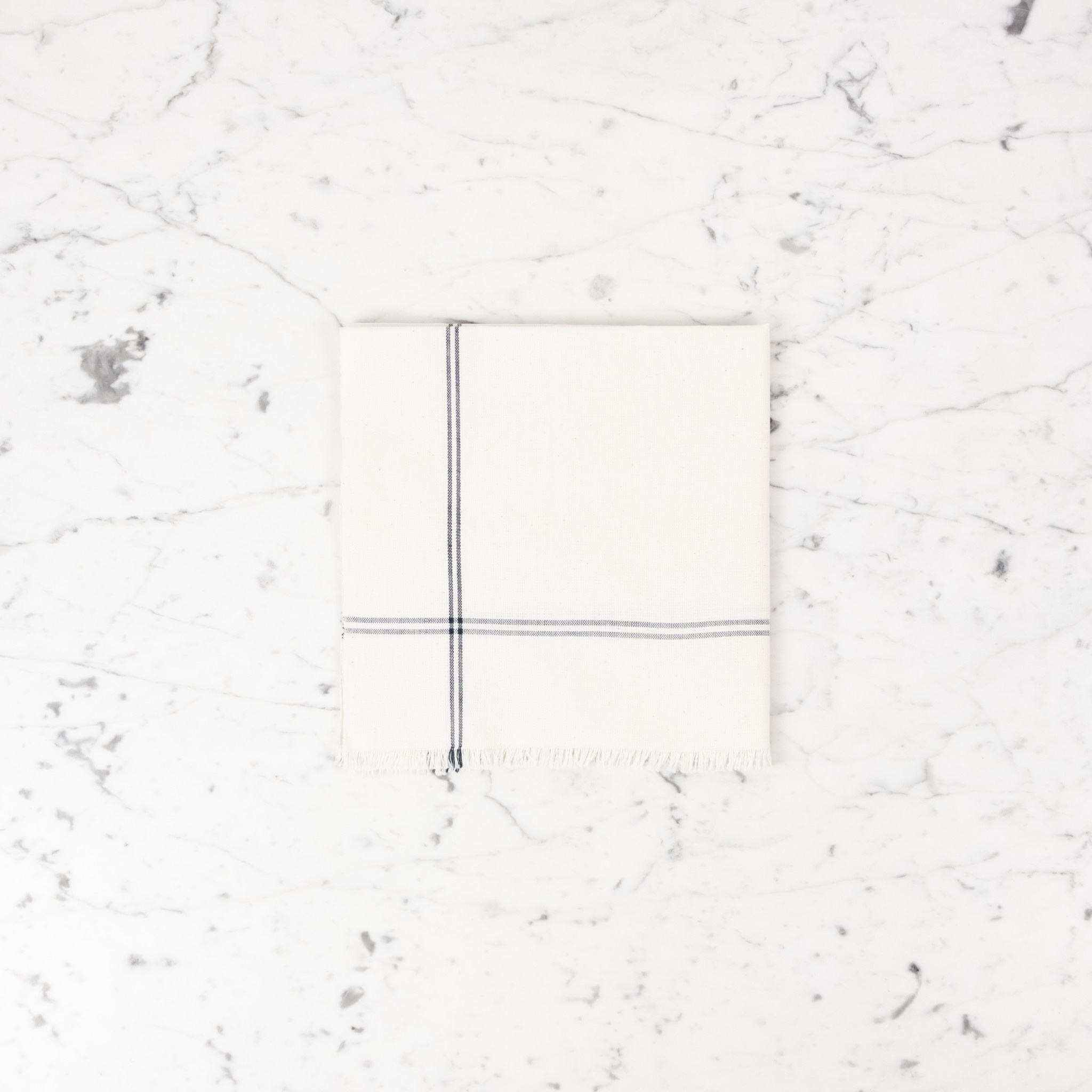 Slate Classic Bistro Stripe Square Napkin  20 x 20