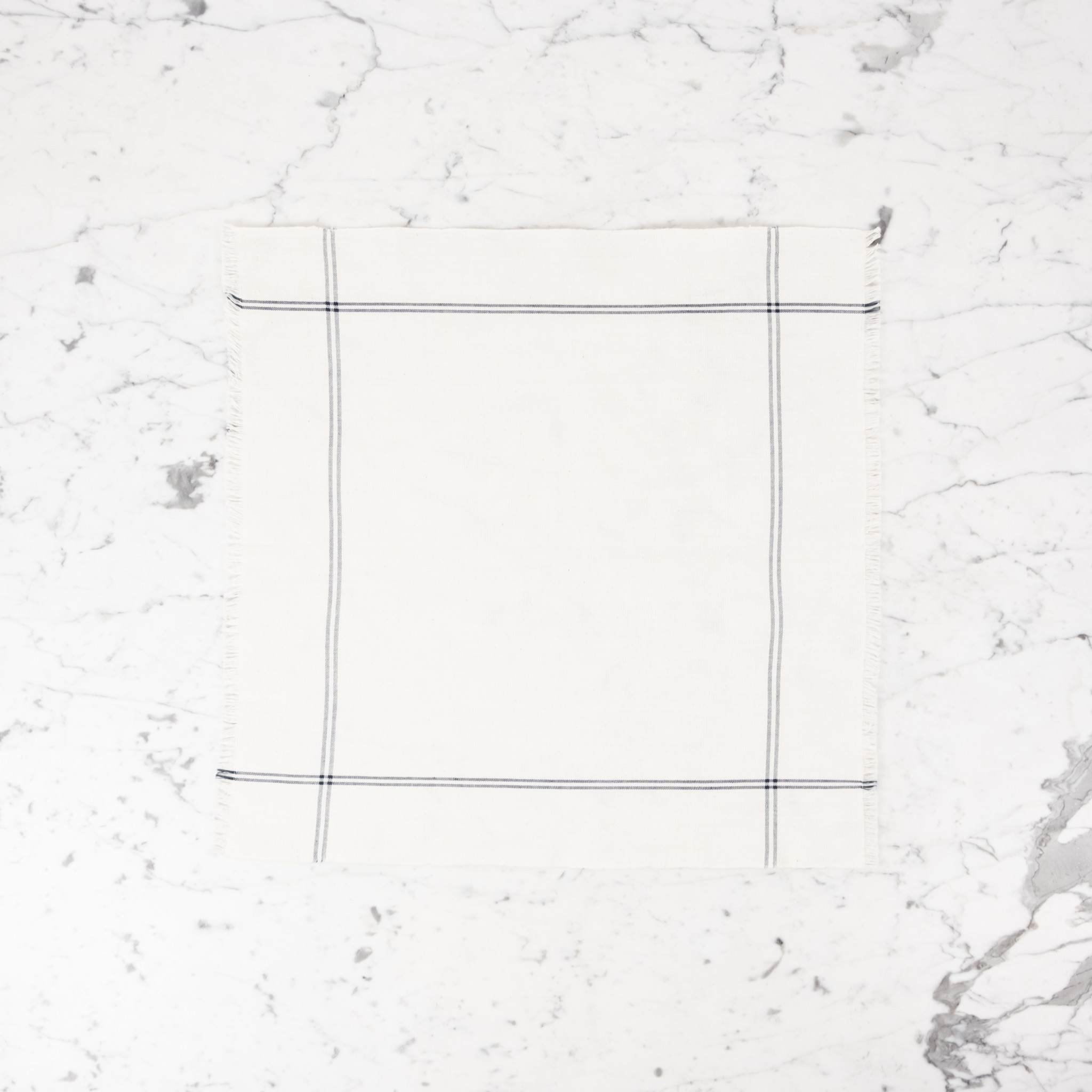 Slate Classic Bistro Stripe Square Napkin Towel 20 x 20