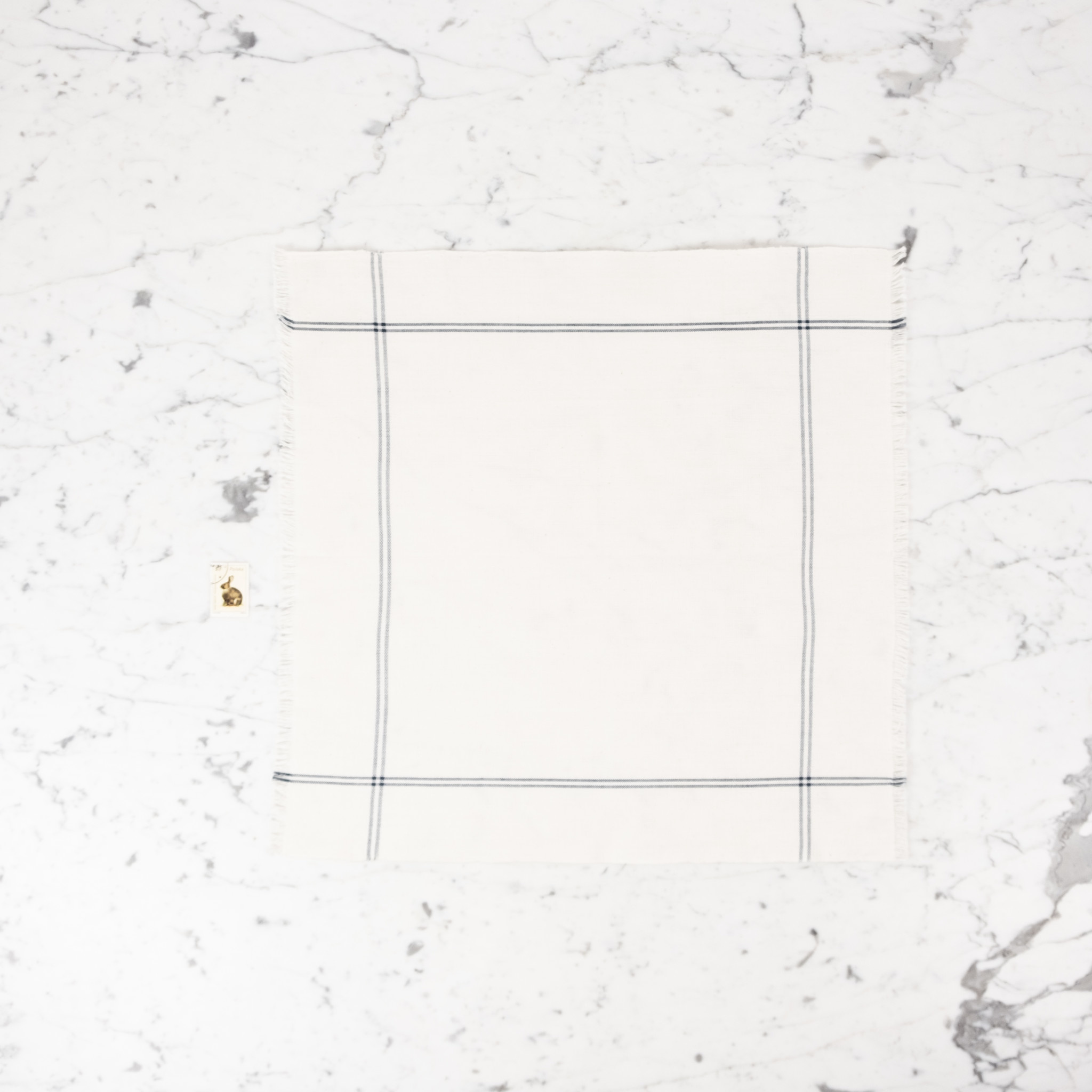 Slate Classic Bistro Stripe Square Napkin  20 x 20