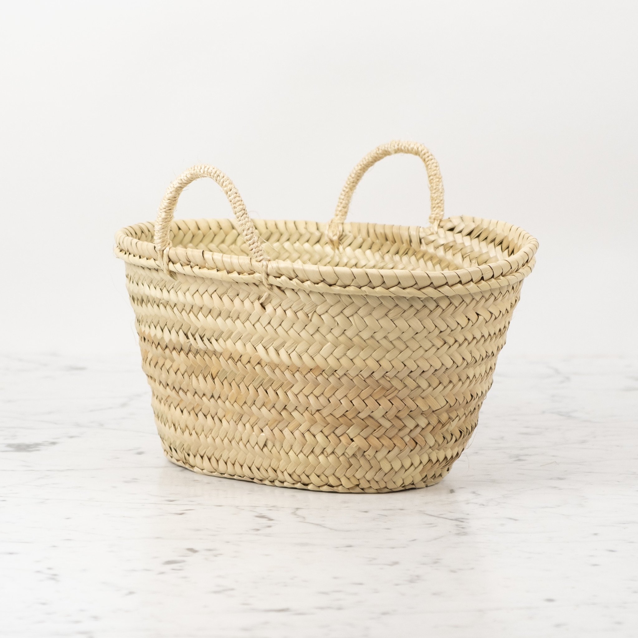 Straw Bag - Miami French Market Basket - Small