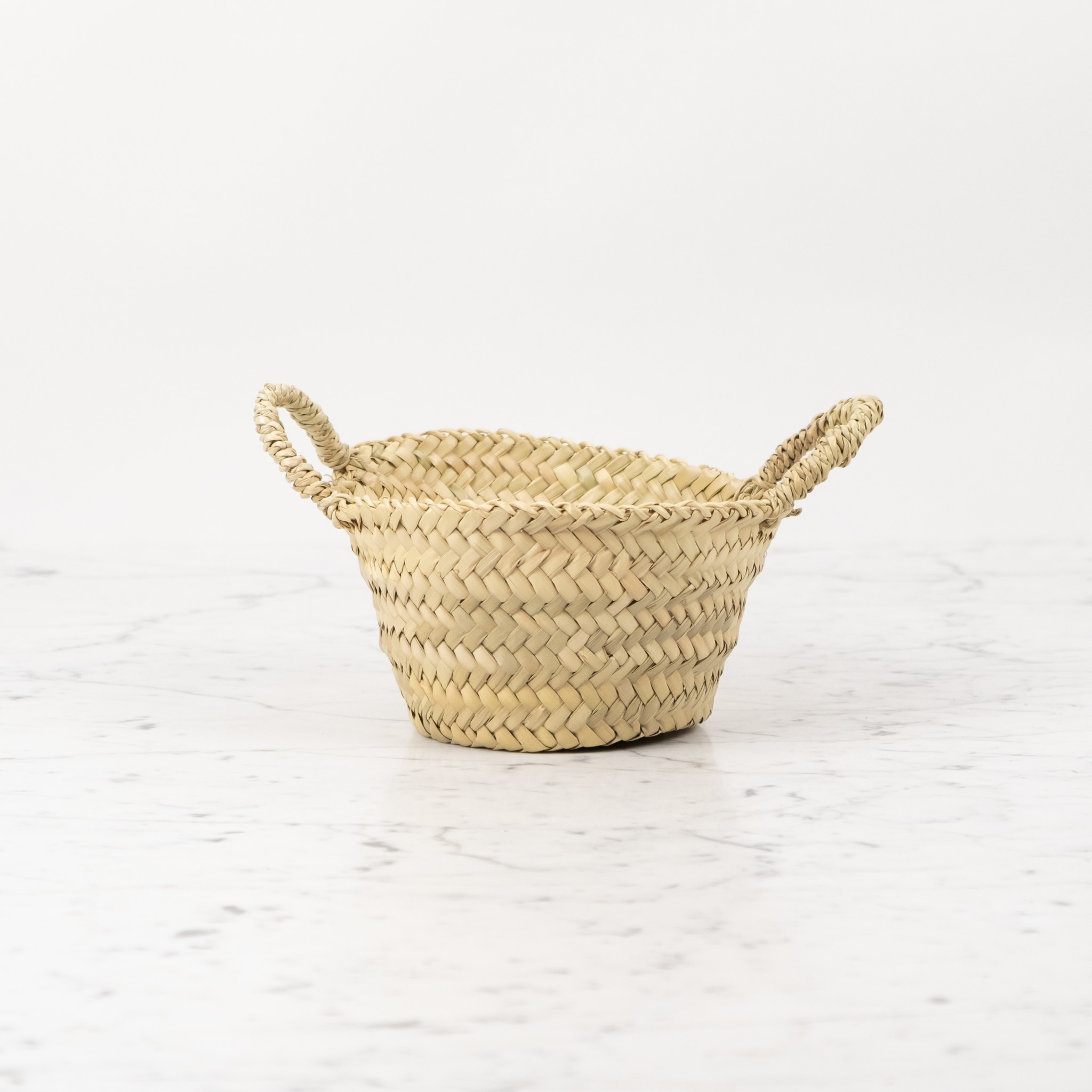 Tiny Beldi Straw Mini Market Basket