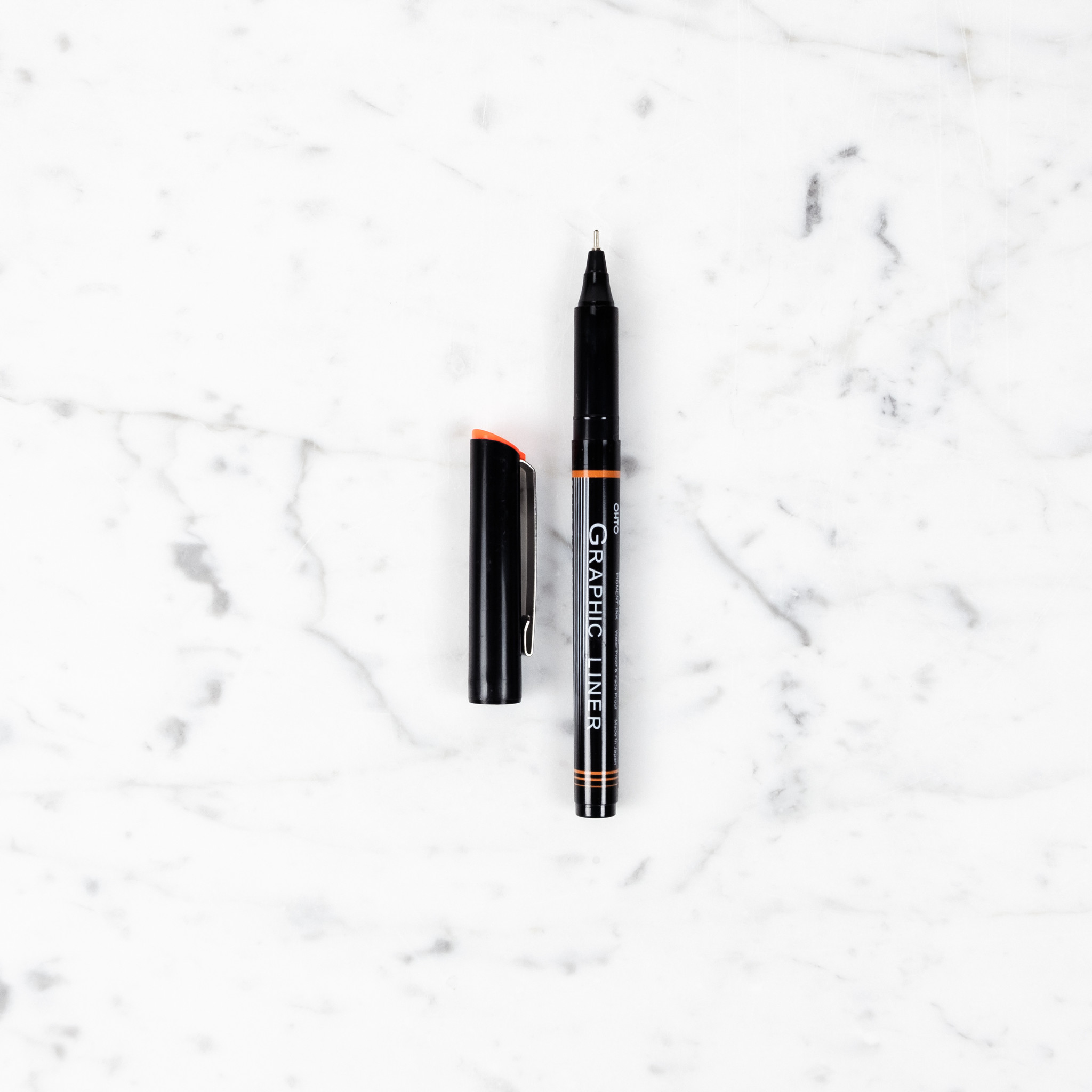 Ohto Pens 03 - Ohto Graphic Liner Needle Point Drawing Pen - 0.7mm - Black Ink