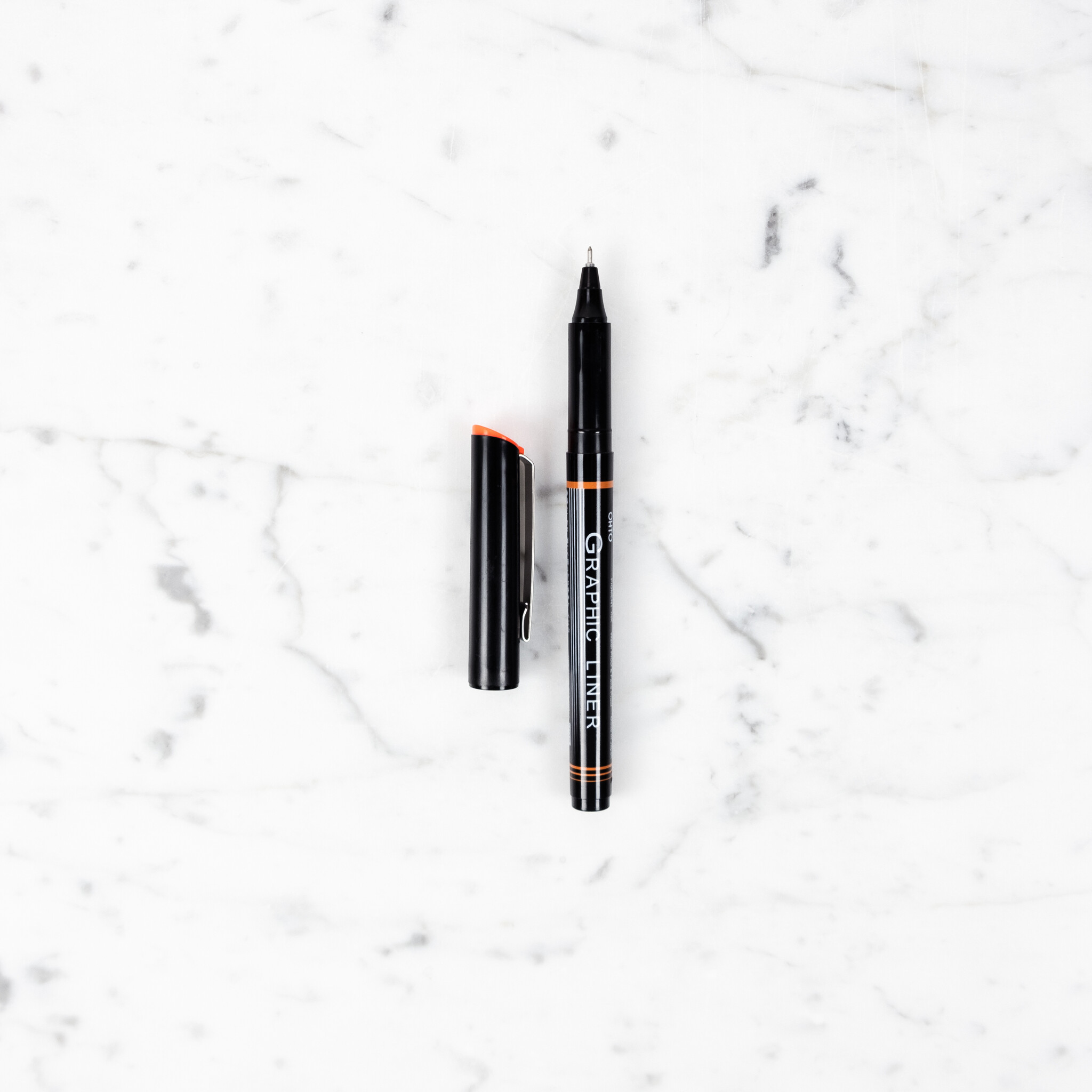 01 - Ohto Graphic Liner Needle Point Drawing Pen - 0.4mm - Black Ink