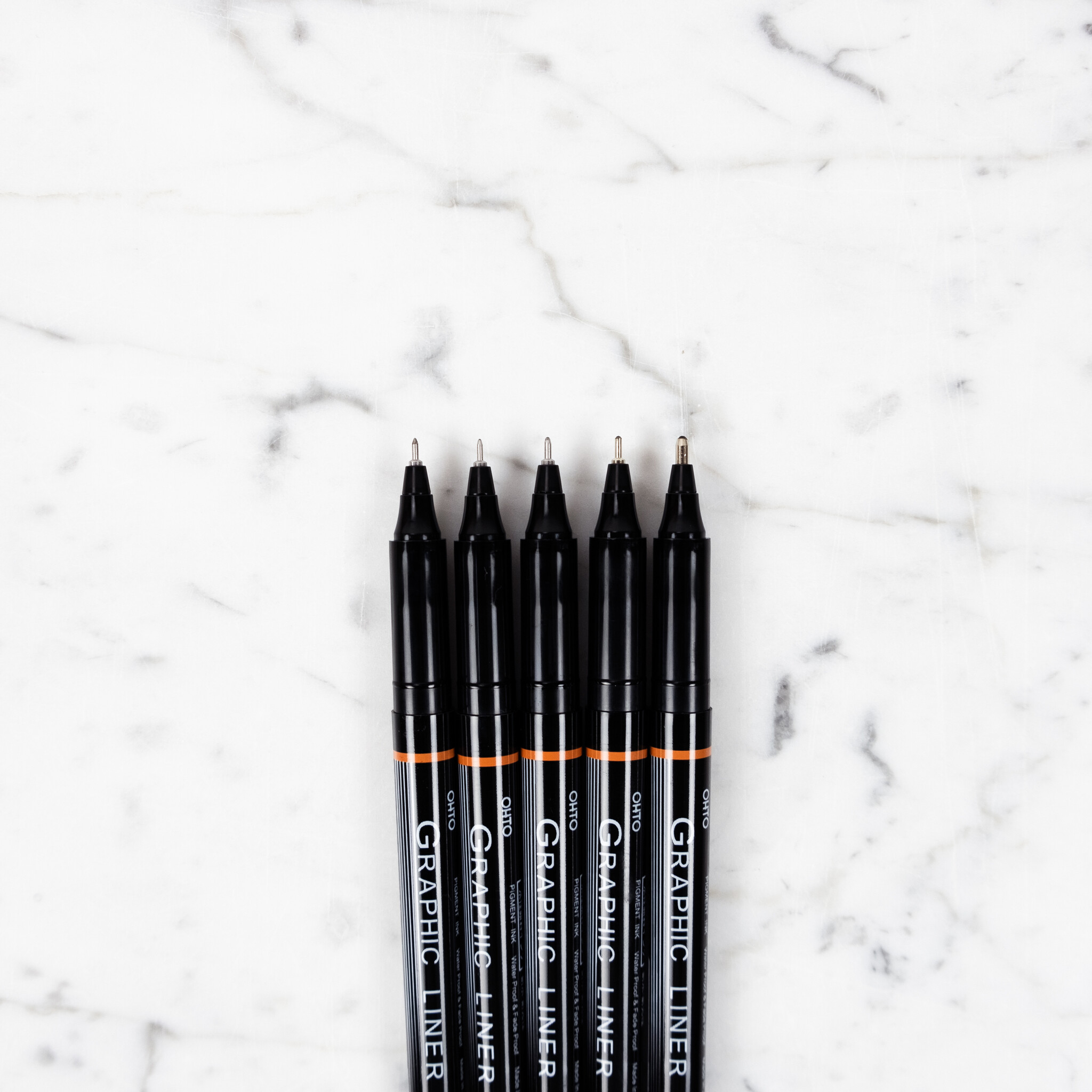 01 - Ohto Graphic Liner Needle Point Drawing Pen - 0.4mm - Black Ink