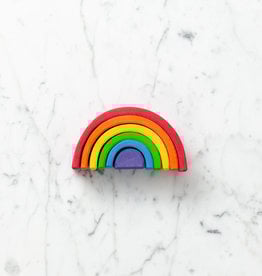 Grimm's Toys Grimm's Wooden Rainbow Small 6 Piece Set 4in