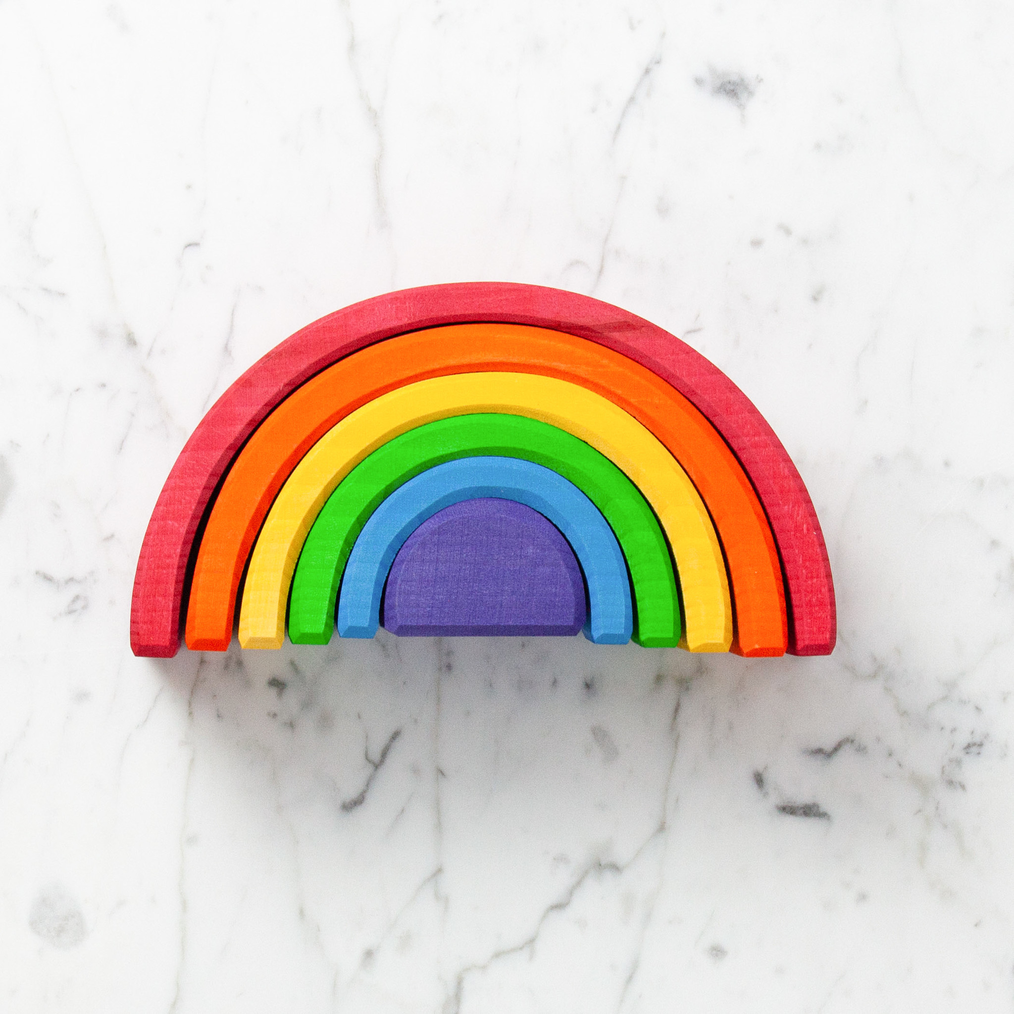 Grimm's Toys Grimm's Rainbow Large 6 Piece Set 6.5in