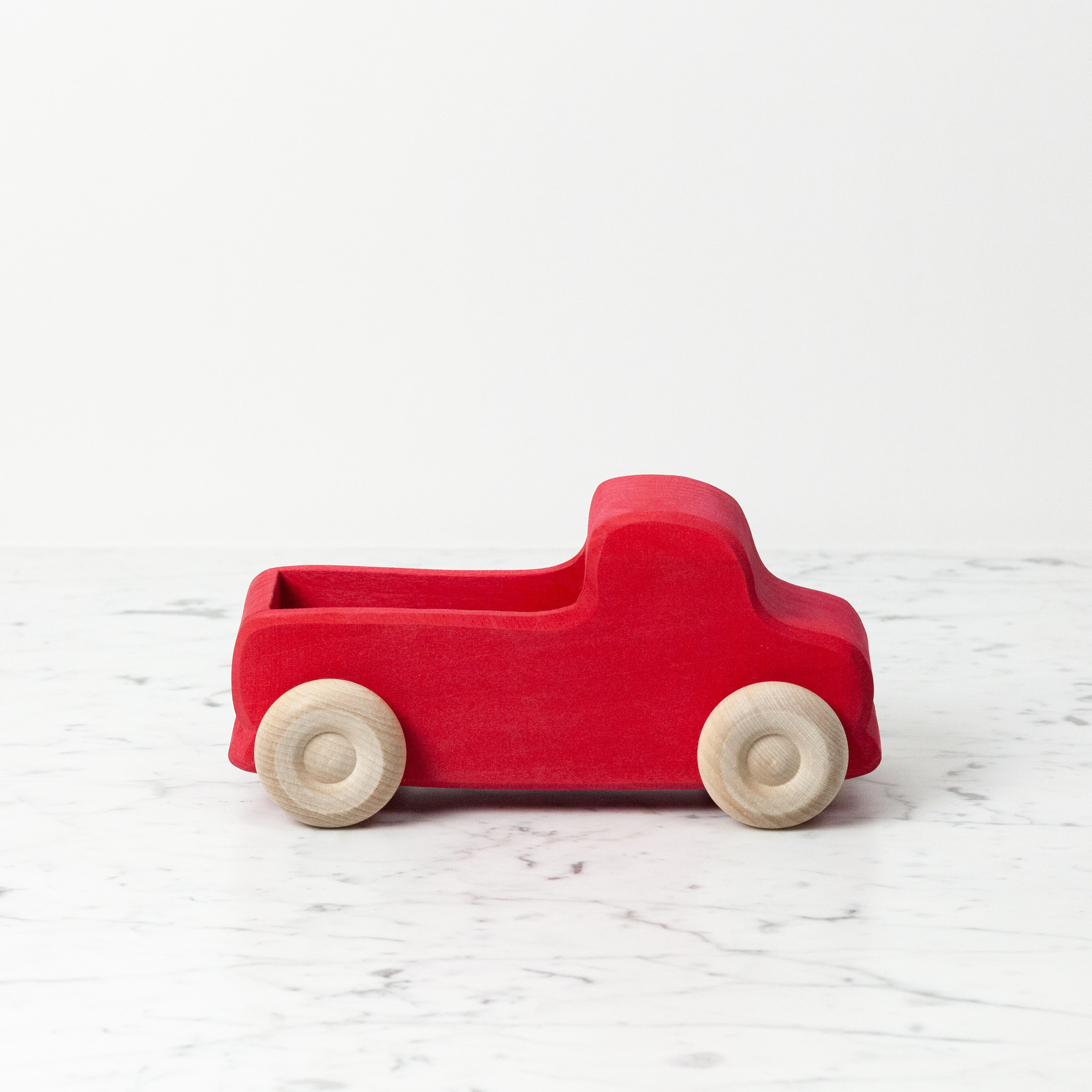 Grimm's Toys Large Wooden Truck - Red - 8"