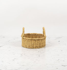 Petite Natural Woven Grass Basket 8"D