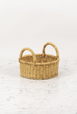 Petite Natural Woven Grass Basket 8"D
