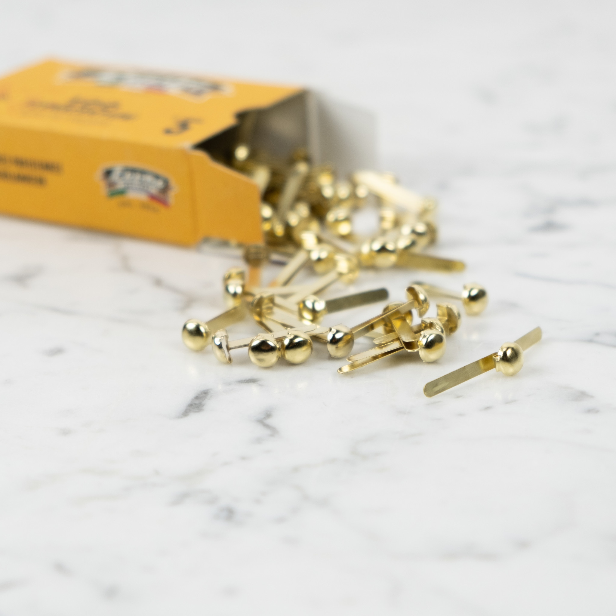 Leone Brass Paper Fasteners - 100 Count - Size 5