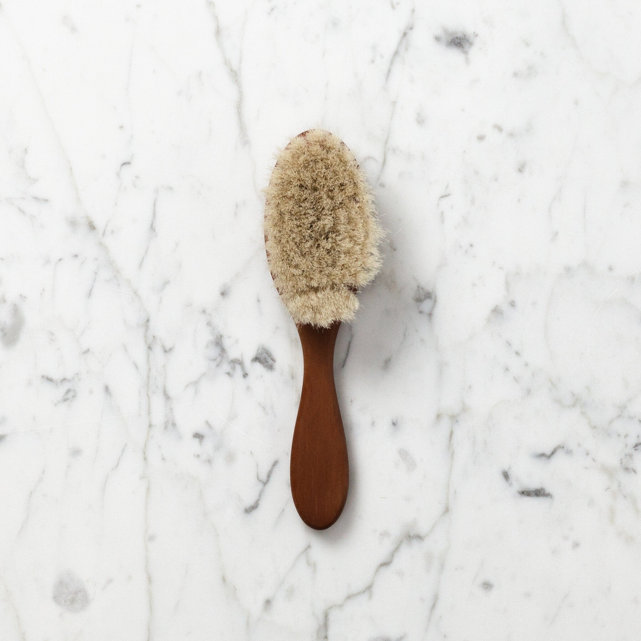 Small Soft Pearwood and Goat Hair Baby Hair Brush