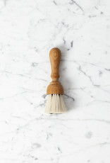 Stocky Beech Goat Hair Dust Brush with Black + White Bristles - 5.5"