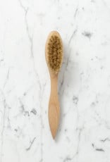 German Beechwood Double Sided Nail Brush with Handle - 7"