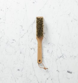 German Garden Tool Brush with Scraper - Stiff Union Blend Bristles