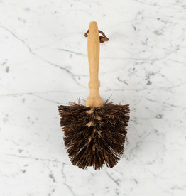 Beechwood and Bassine Fiber Flower Pot Brush