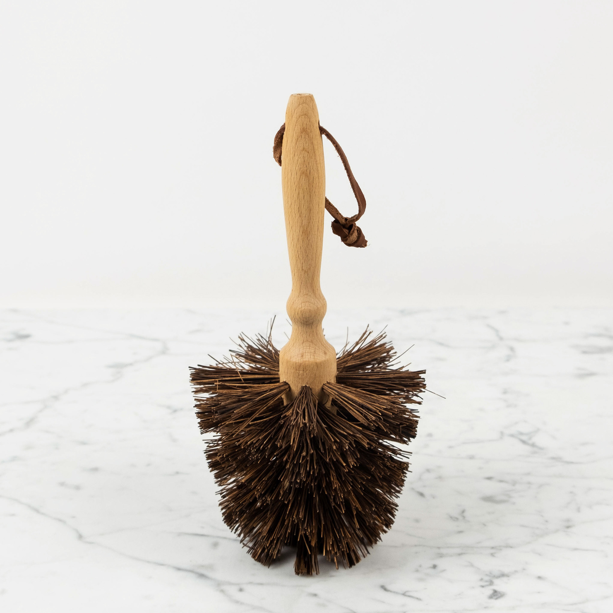 Beechwood and Bassine Fiber Flower Pot Brush
