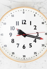 Fun Pun Wall Clock with Second Hand - White - 12in