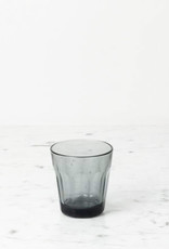 Simple Faceted Glass Tumbler - Grey - 6oz