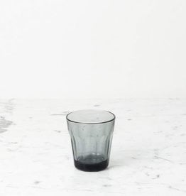 Simple Faceted Glass Tumbler - Grey - 6oz