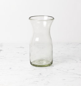 Handblown Mexican Recycled Glass Carafe - Tall 32oz