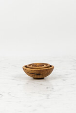 Set of 3 Olivewood Bowls - 2.5", 3" and 4"D