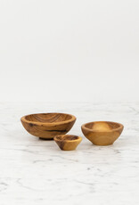 Set of 3 Olivewood Bowls - 2.5", 3" and 4"D