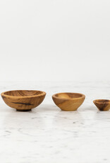 Set of 3 Olivewood Bowls - 2.5", 3" and 4"D