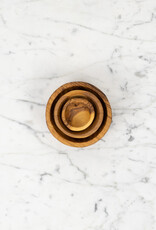 Set of 3 Olivewood Bowls - 2.5", 3" and 4"D