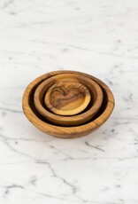 Set of 3 Olivewood Bowls - 2.5", 3" and 4"D