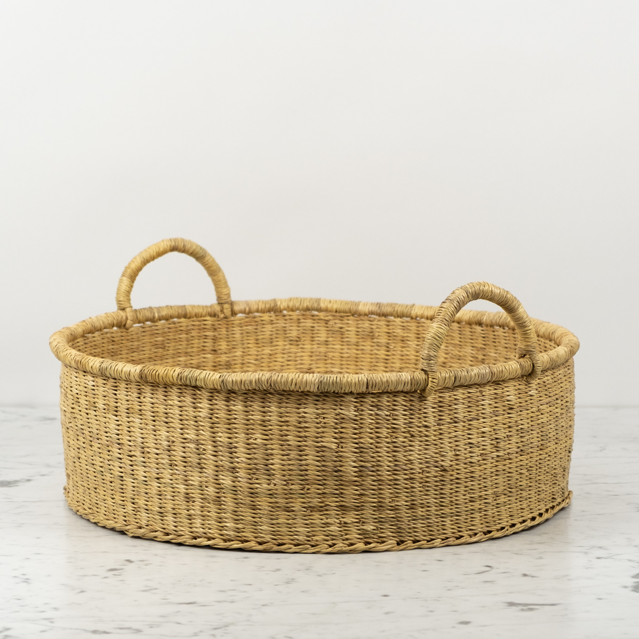Handwoven Low Bolga Tray - 19" Large